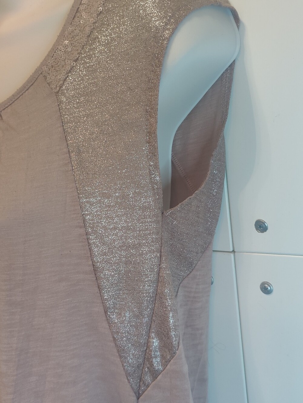 American Eagle Metallic Sequin Cap Sleeve Top XS 2013 - Picture 3 of 7